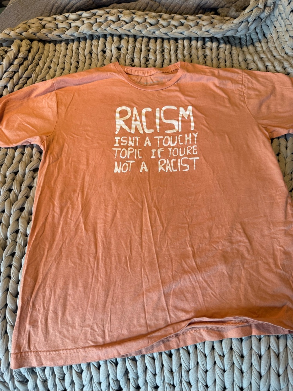 Graphic Statement Women’s T-Shirt - Coral Pink